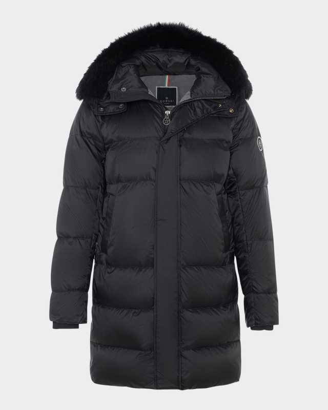 Men's Apres-Ski Jacket With Detachable Toscana Lamb Shearling Hood Trim